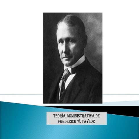 Frederick Taylor Teoría Administrativa.