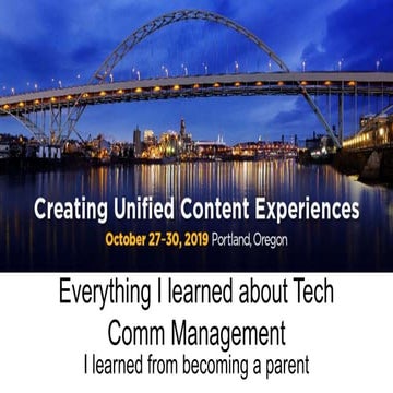 All I Ever Needed to Know about Tech Comm Management I Learned from Becoming a Parent | Kirsty Taylor