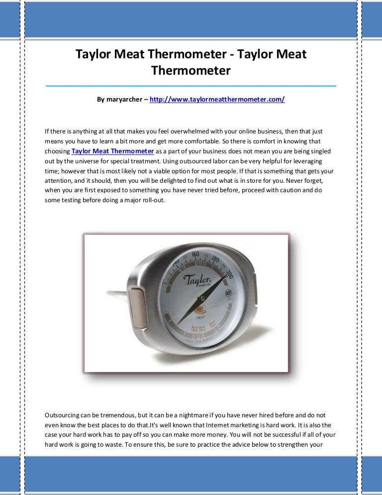 Taylor meat thermometer