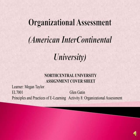 TAYLORMEL7001-8 Organizational Assessment