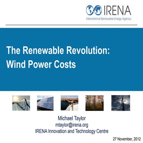 wind power costing 27 nov 2012 at the Energy Talk, London