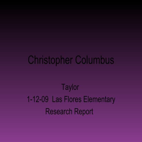 Taylors Explorer Report