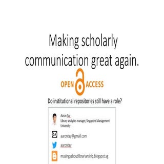 UKSG webinar: Making scholarly comm...