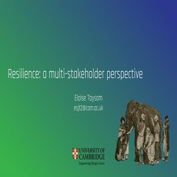 Resilience in Sociotechnical Systems: Studying Stakeholder Perspectives acros...