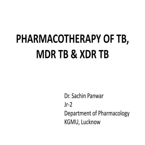 Tuberculosis pharmacotherapy