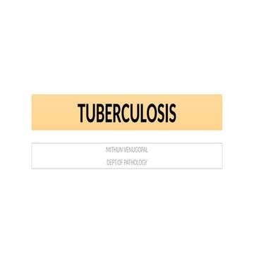 Pathology of Tuberculosis, pathogenesis of Tuberculosis