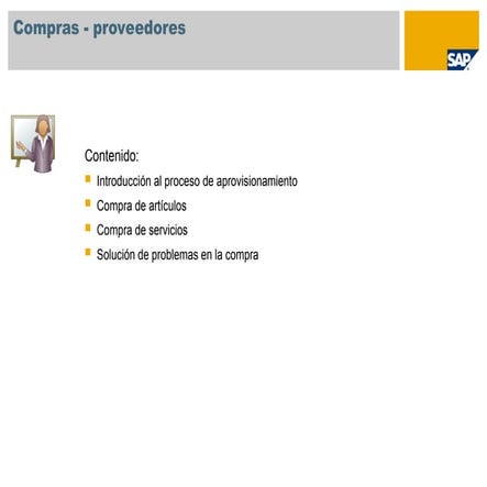Gestion de Aprovisionamiento mediante SAP BO