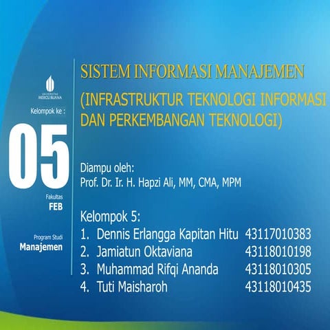 INFRASTRUKTUR TEKNOLOGI INFORMASI DAN PERKEMBANGAN TEKNOLOGI
