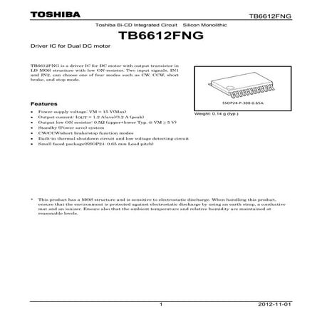 Tb6612 fng  driver dual  motor