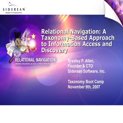 Relational Navigation: A Taxonomy-Based Approach to Information Access and Di...