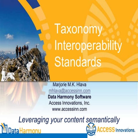 Taxonomy Interoperability Standards