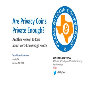 Texas Bitcoin Conference: Are Privacy Coins Private Enough?