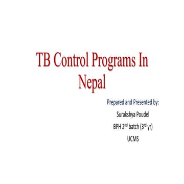 TB control programs in nepal