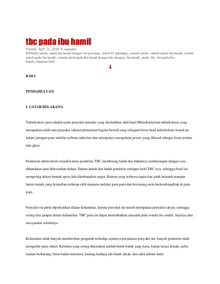 Tbc Pada Ibu
