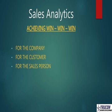 Sales Analytics by Trucon
