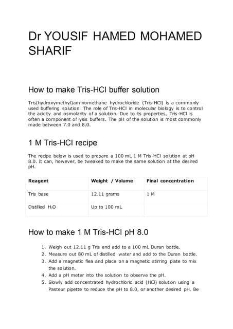 Tris-HCl Buffer Solution, PH 7.2, 1M Concentration - 1000 Ml Bottle For Molecular Biology