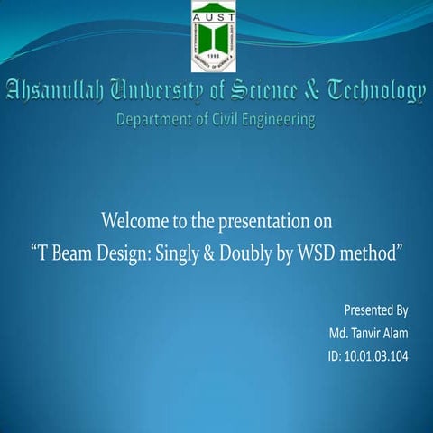 T-Beam Design by WSD Method