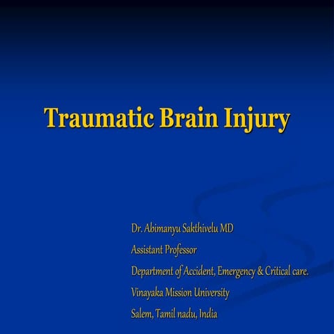 Pathophysiology of traumatic brain injury