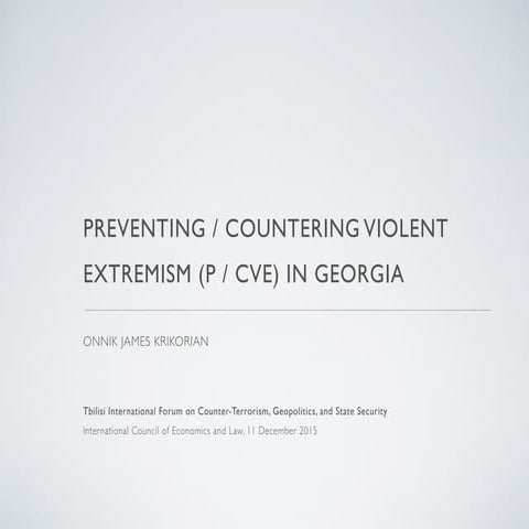 Tbilisi International Forum on Counter-Terrorism, Geopolitics, and State Security