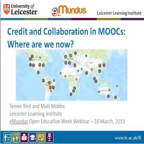 Credit and Collaboration in MOOCs: Where are we now?