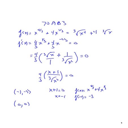 Calculus 404 Min Max Theorem and Concavity