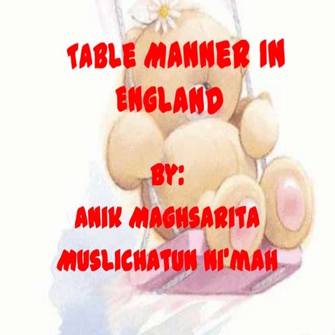 Table Manner of England