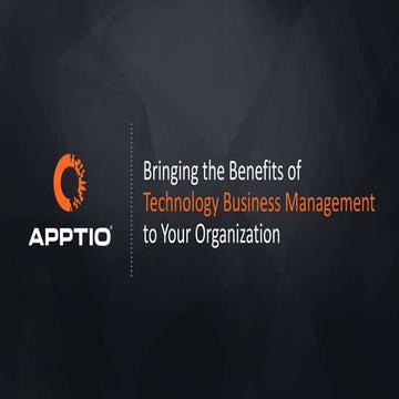 Bringing the Benefits of TBM to Your Organization