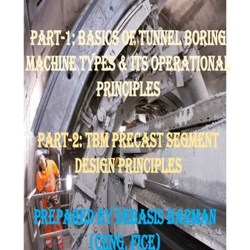 Tunnel Boring Machines (TBM) | PDF