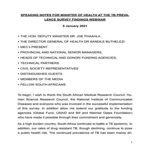 Tb Prevalence Survey Report Pdf