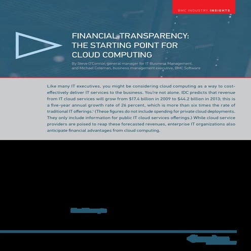 Financial transparency