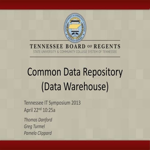 TBR Common Data Repository ITS13