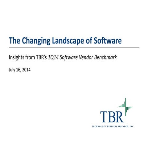 The Changing Landscape of Software 