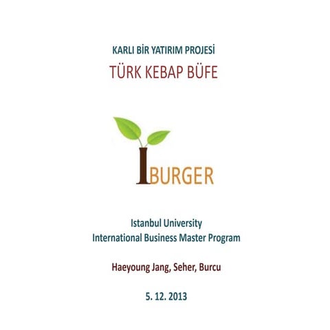 International Investment projects_Establishing a Turkish Restaurant to Korea