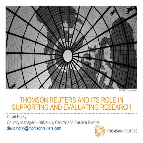 Thomson Reuters and its role in supporting and evaluating research