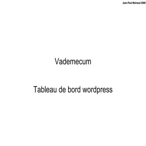 Vademecum wordpress