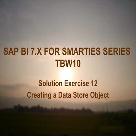 Creating a Data Store Object