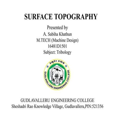 surface topography