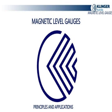 Tc klinger magnetic level gauge principles and application rev 2 c
