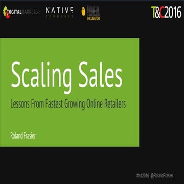 Scaling Sales: Growth Strategies Of The Fastest Growing Internet Retailers