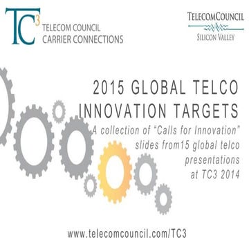 2015 Global Telco Innovation Targets from TC3 2014 