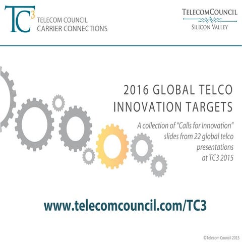 2016 Global Telco Innovation Targets from TC3 Summit 2015