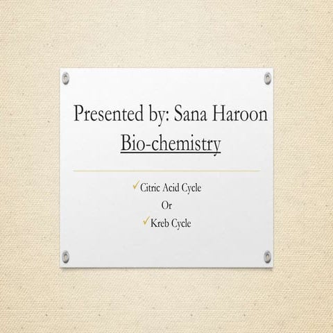 TCA Cycle by @Sana_Haroon