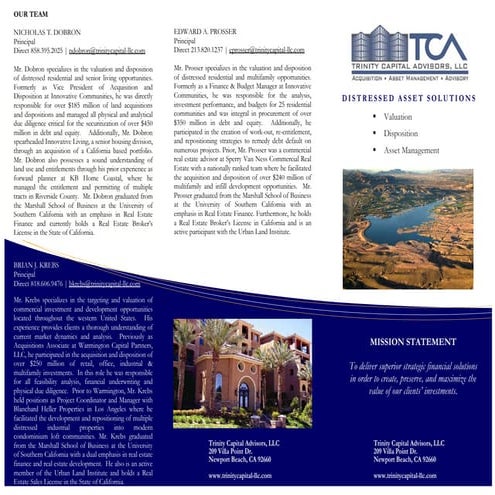 Trinity Capital Advisors- Company Brochure
