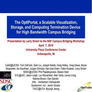 The OptIPortal, a Scalable Visualiz...