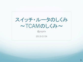 TCAMのしくみ