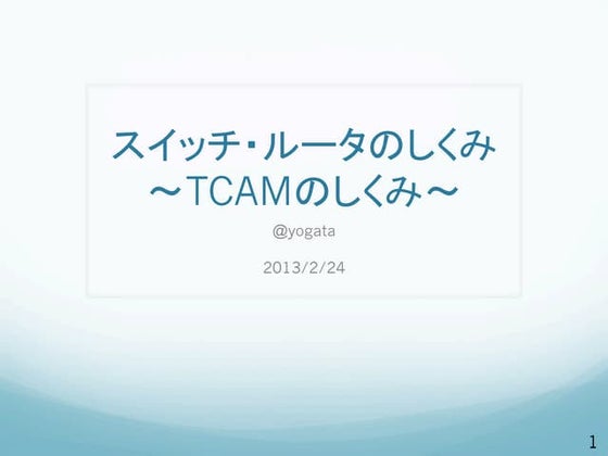 TCAMのしくみ