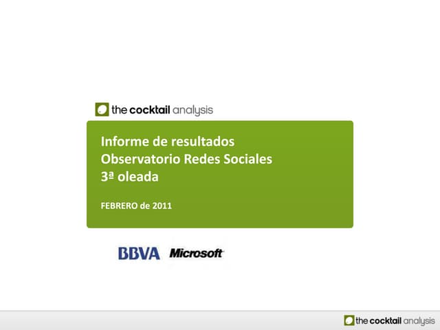 Observatorio redes sociales 2011 