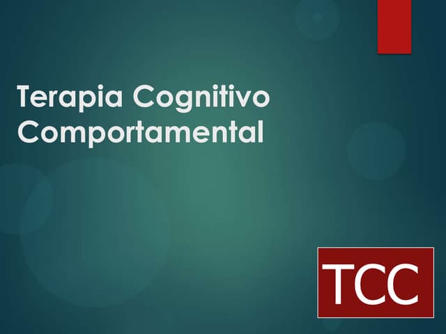 TCC - Terapia Cognitiva Comportamental