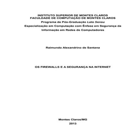 Tcc    firewalls e a segurança na internet