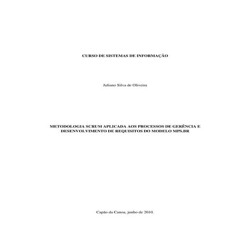 TCC - METODOLOGIA SCRUM APLICADA AOS PROCESSOS DE GERÊNCIA E DESENVOLVIMENTO ...